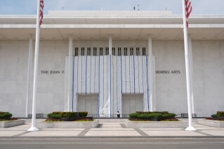 The John F. Kennedy Center for the Performing Arts, is seen, Wednesday, Sept. 2, 2026, in Washington. (AP Photo/Mark Schiefelbein)